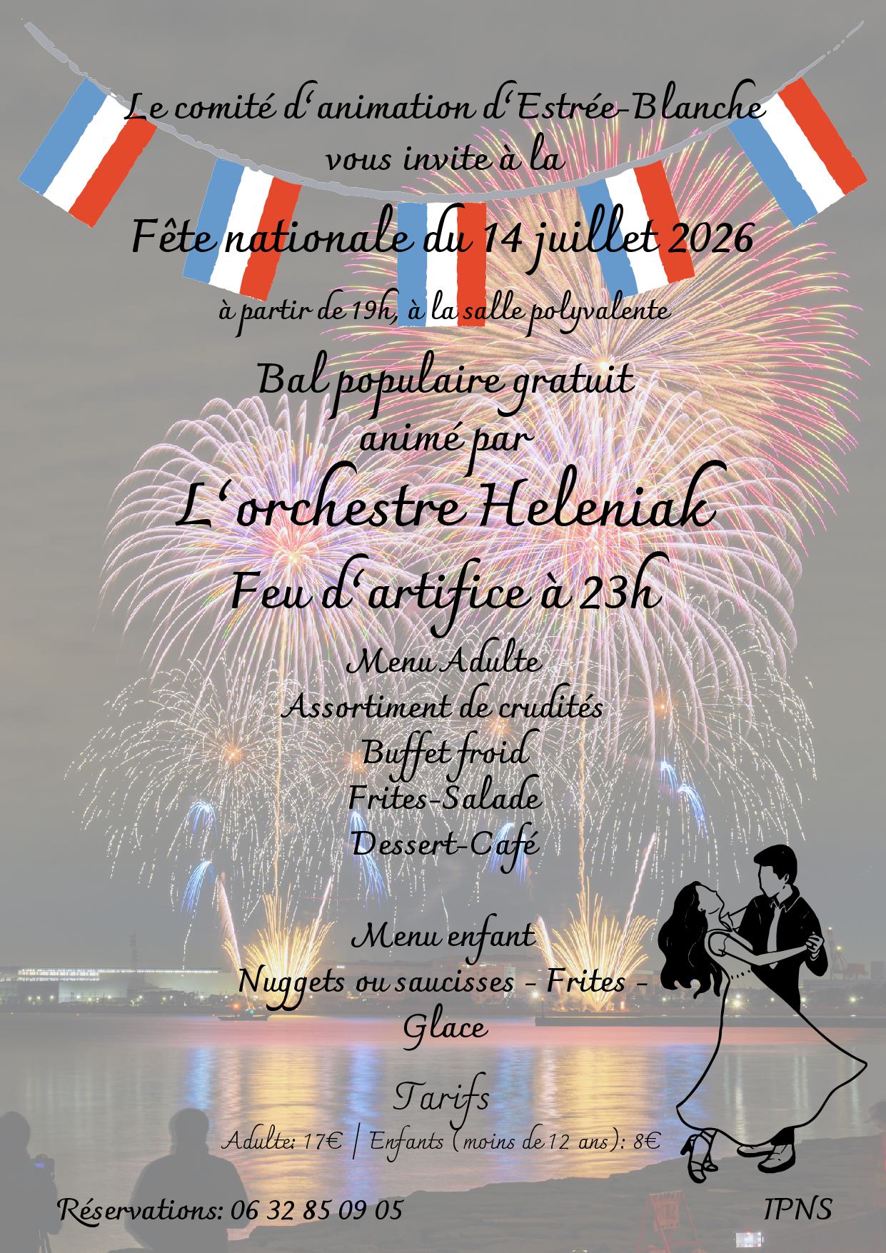 Affiche bal du 14 juillet ESTREE BLANCHE