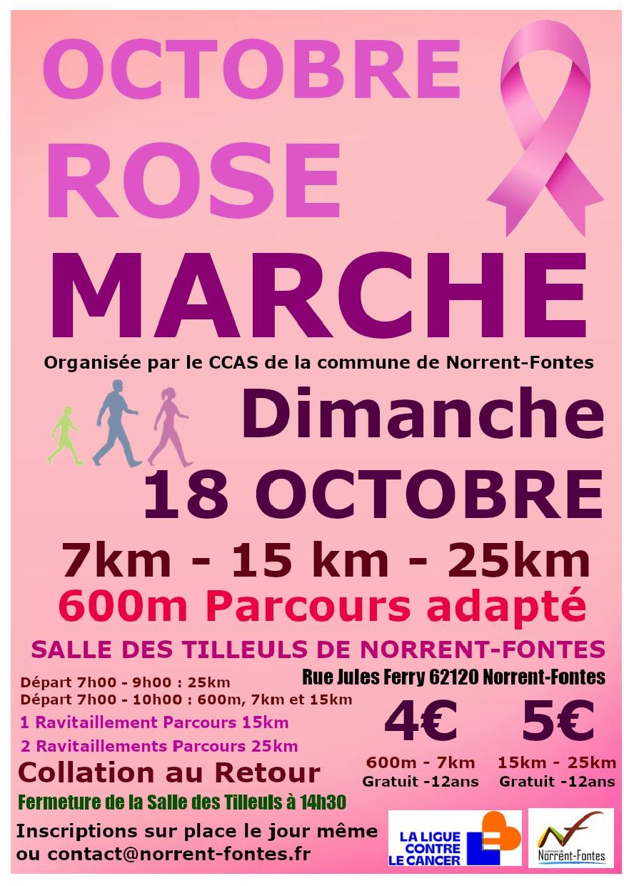 Marche pour octobre rose à Norrent-Fontes