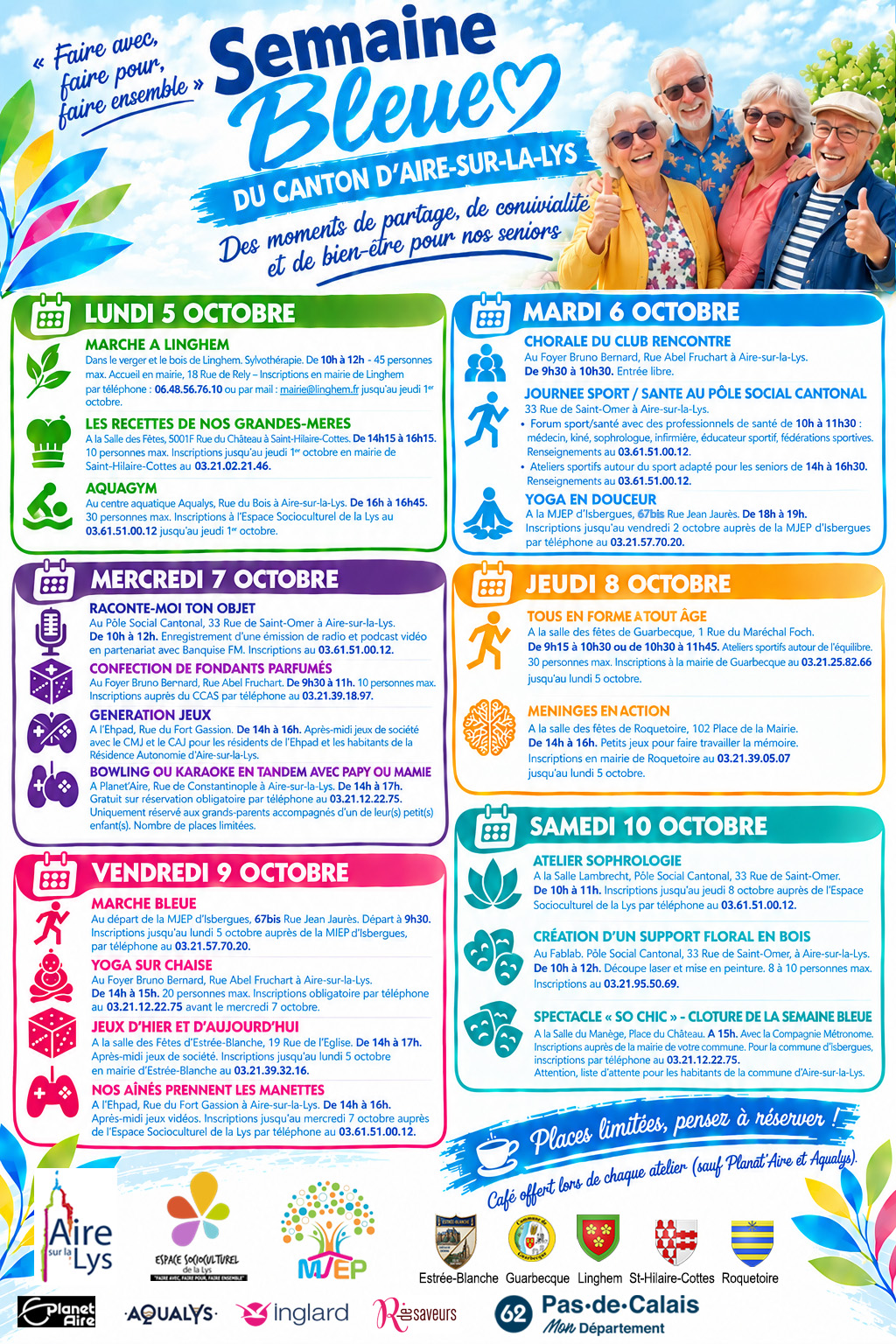 Programme de la semaine bleue dans le canton